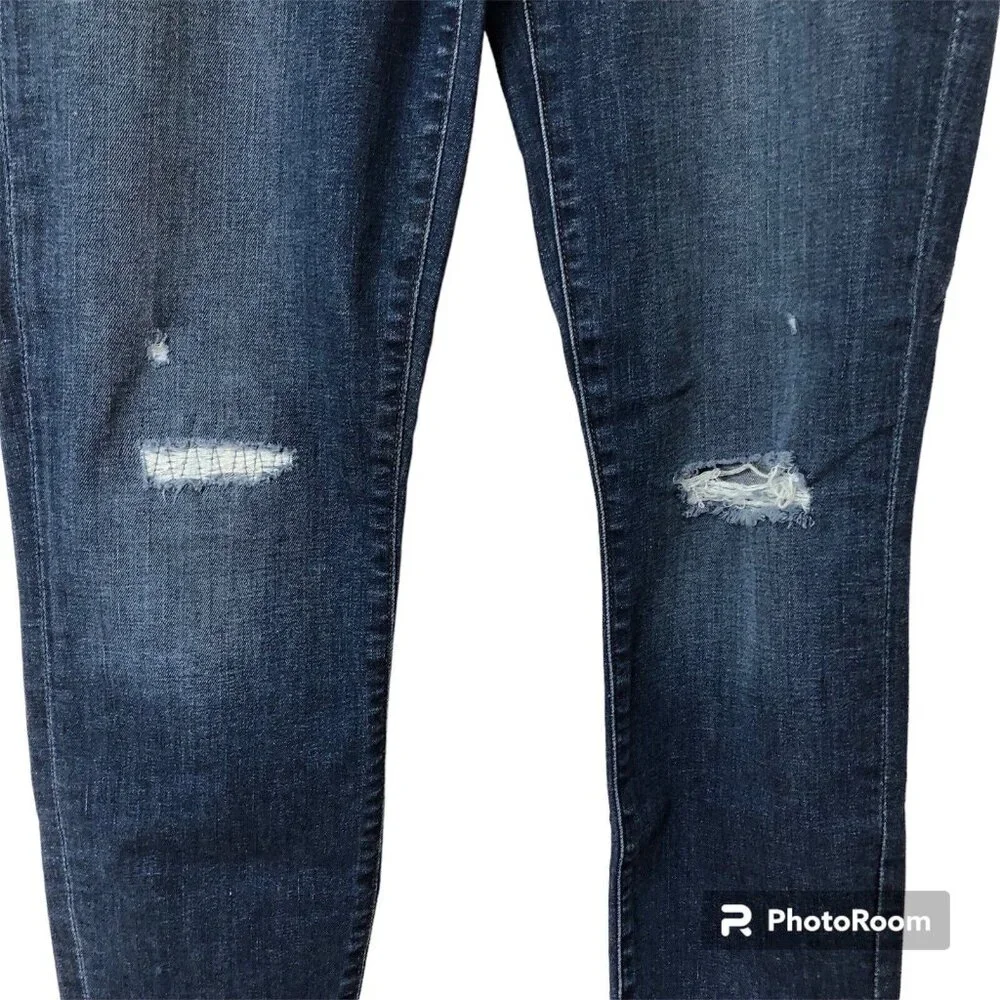 J. Crew Women's 9" High Rise Toothpick Jean Size 29 Skinny Stretch Durable - Picture 3 of 10